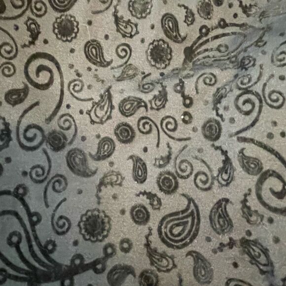 ShoSho Brushed Fleece Lined Legging Black Paisley Pattern Pull-On Sz M/L - Picture 3 of 5